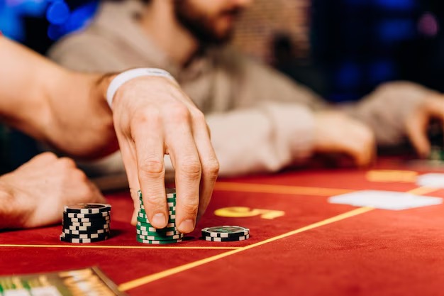 Live casino gaming table with professional dealers